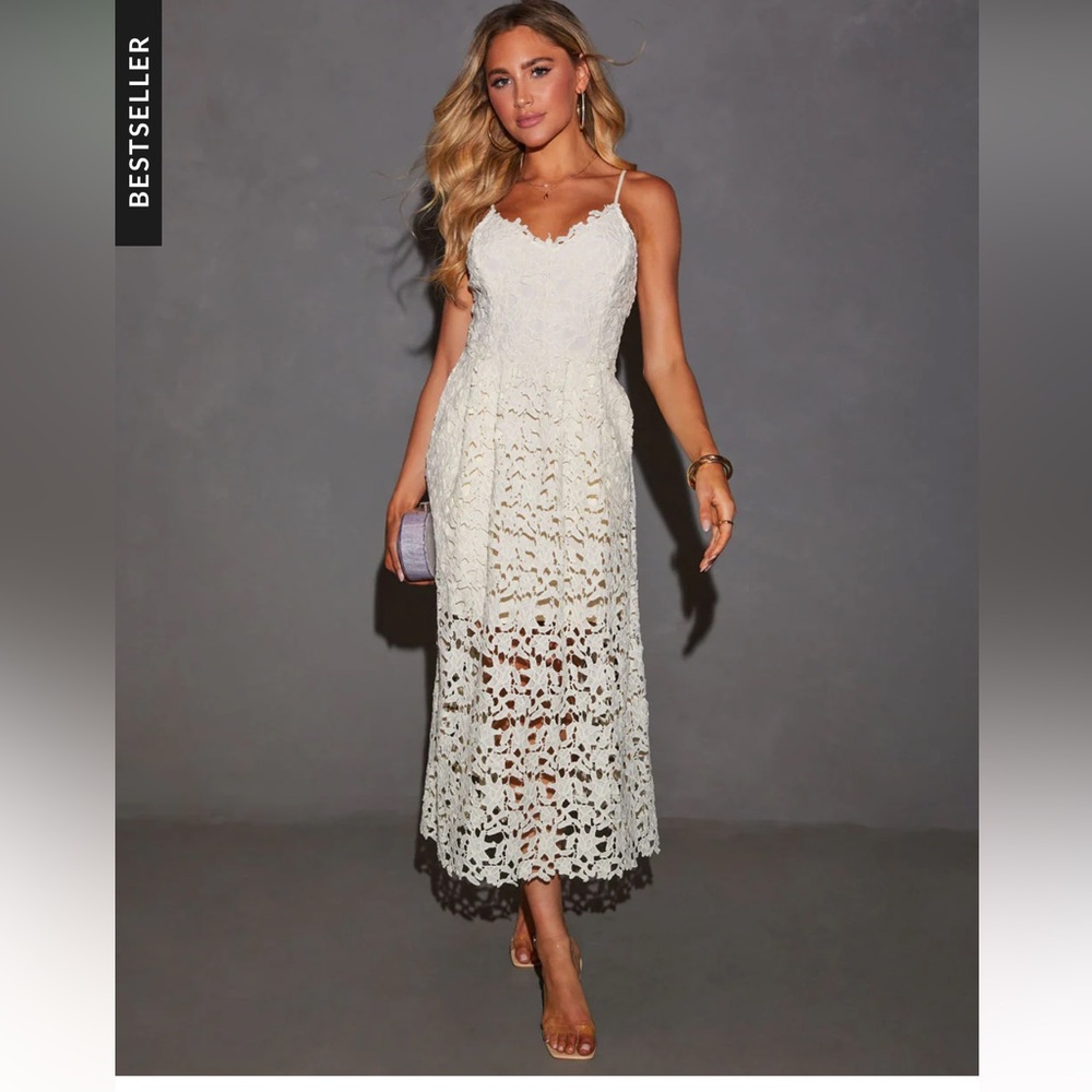 Picturesque Lace Midi Dress Vici